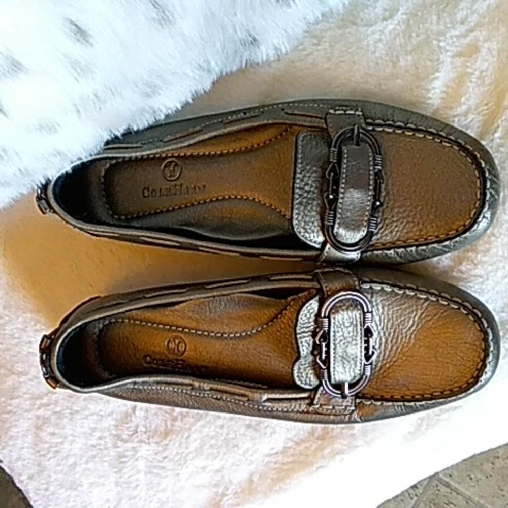 Cole Haan Womens Loafers Size 6 1/2 Pewter color - Picture 2 of 6